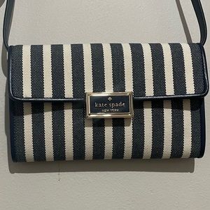 Kate Spade Reegan Striped Canvas Wallet Crossbody